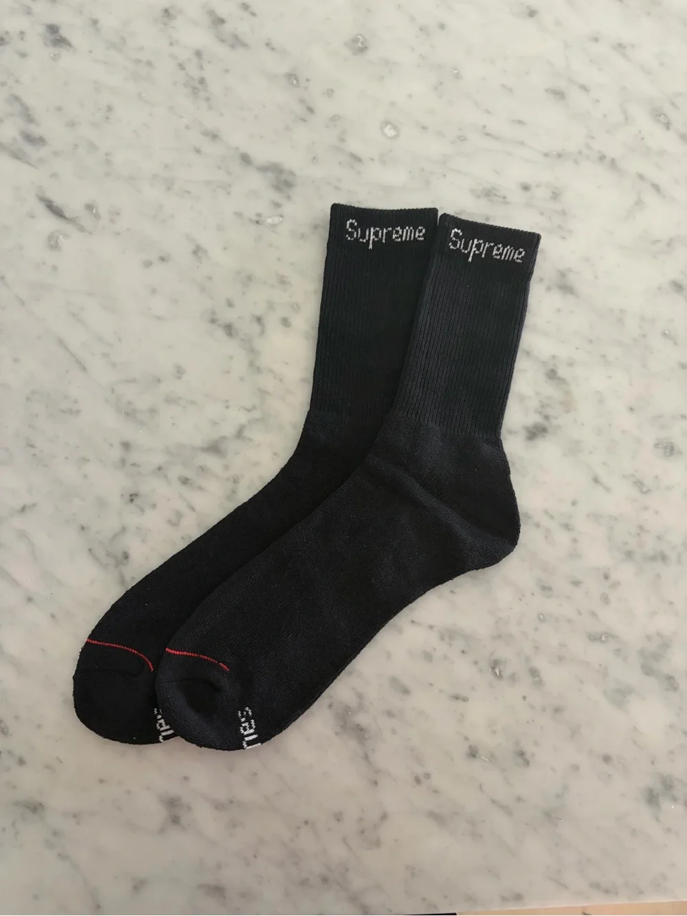 Supreme Black Athletic Crew Socks 1 Pair only